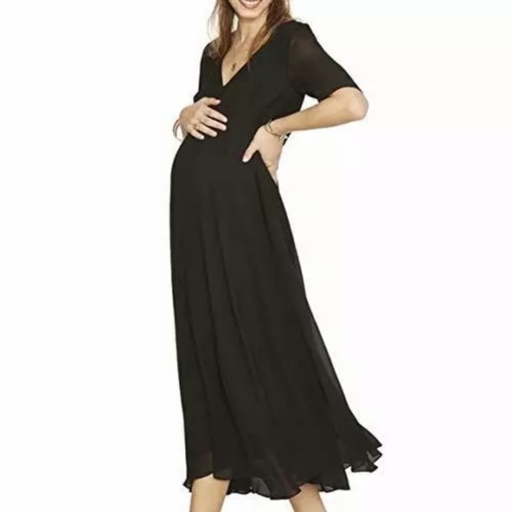 Hatch maternity Maya chiffon maxi dress